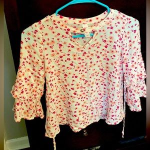 Justice girls floral shirt girls size 10